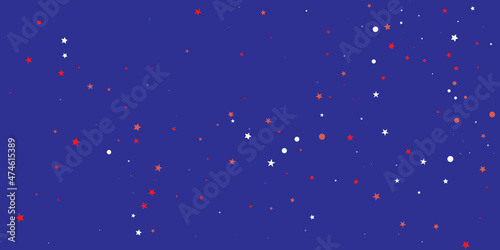 Blue Stars Invitation. Indigo Confetti Design. White Starry Sky. Coral Texture Poster. Sparkling Design. Celebration Cosmos. Glitter Background. Falling Card.
