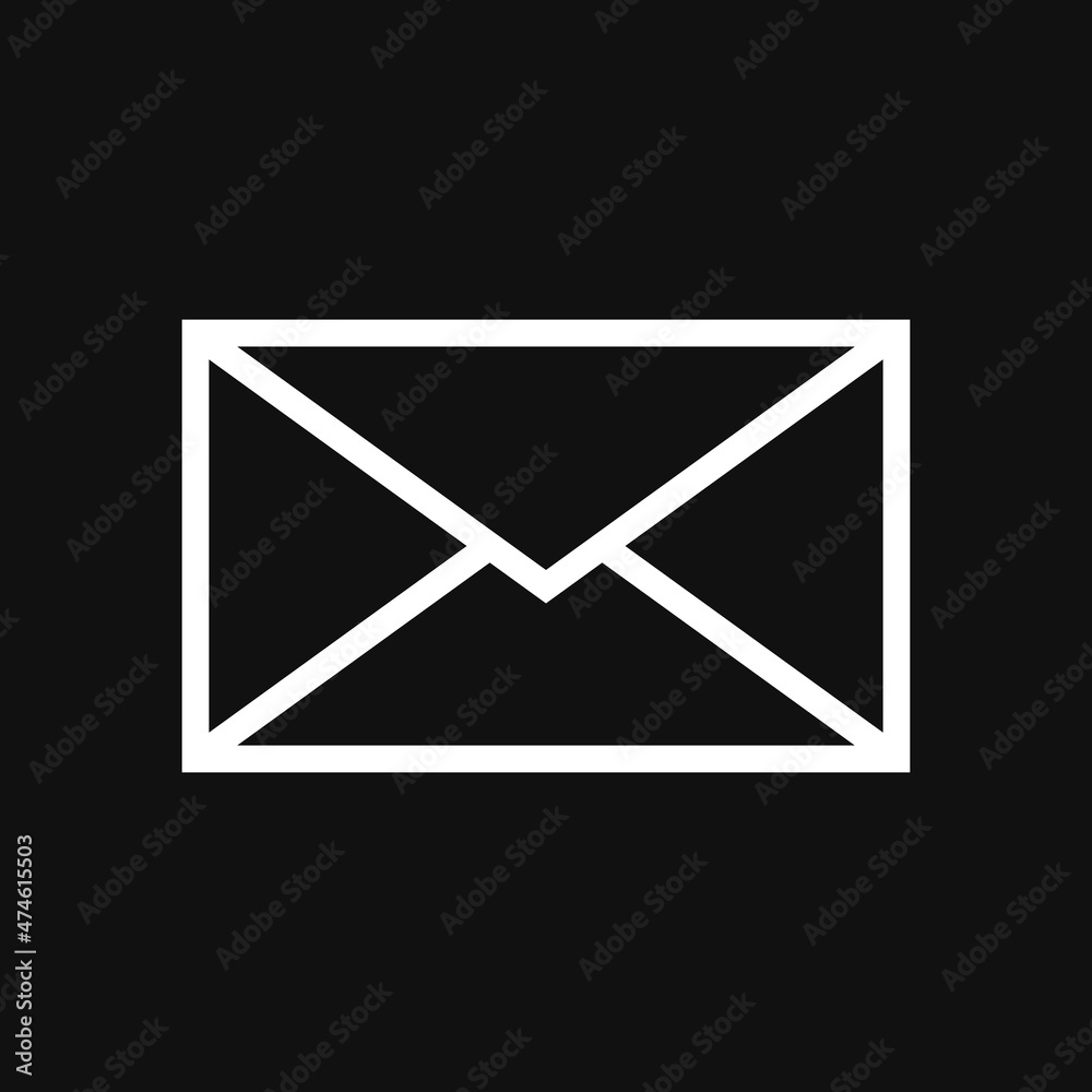 envelope icon on grey background envelope icon on grey background