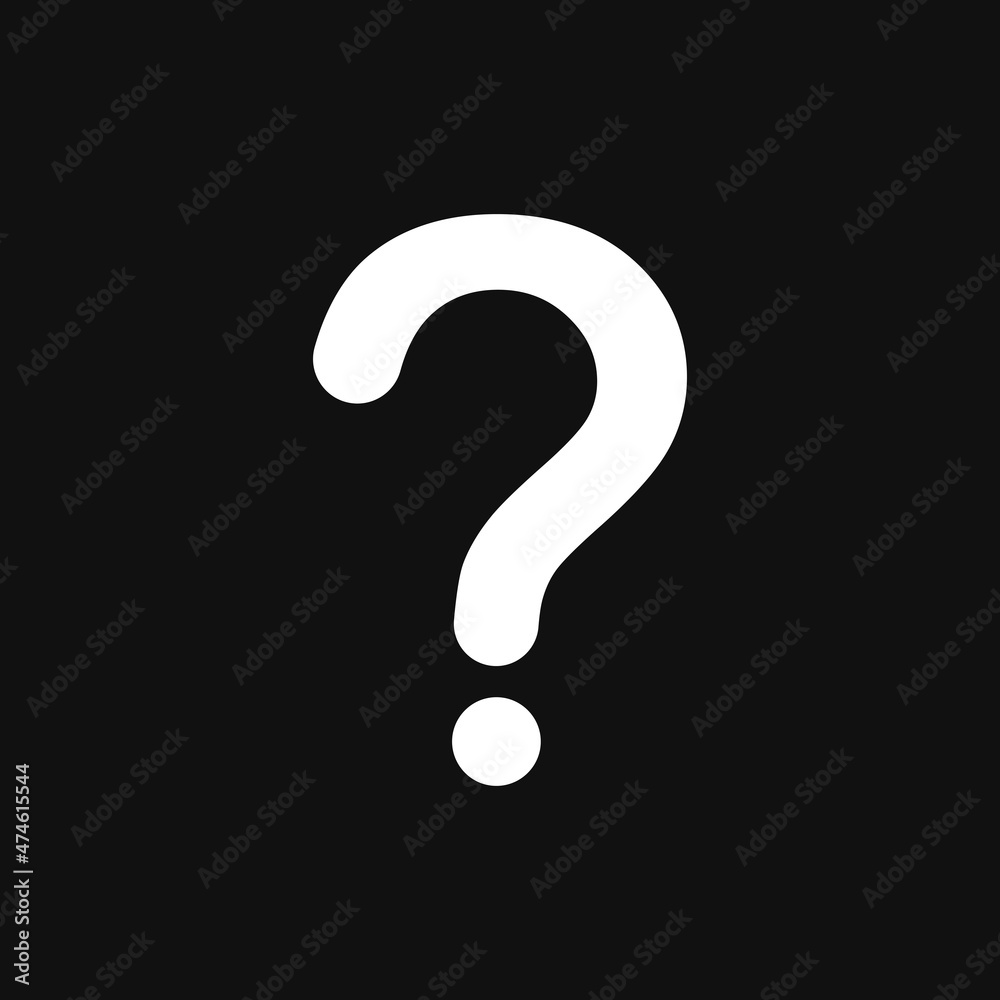 Question Mark Icon on grey background