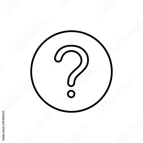 Question mark icon. Help symbol