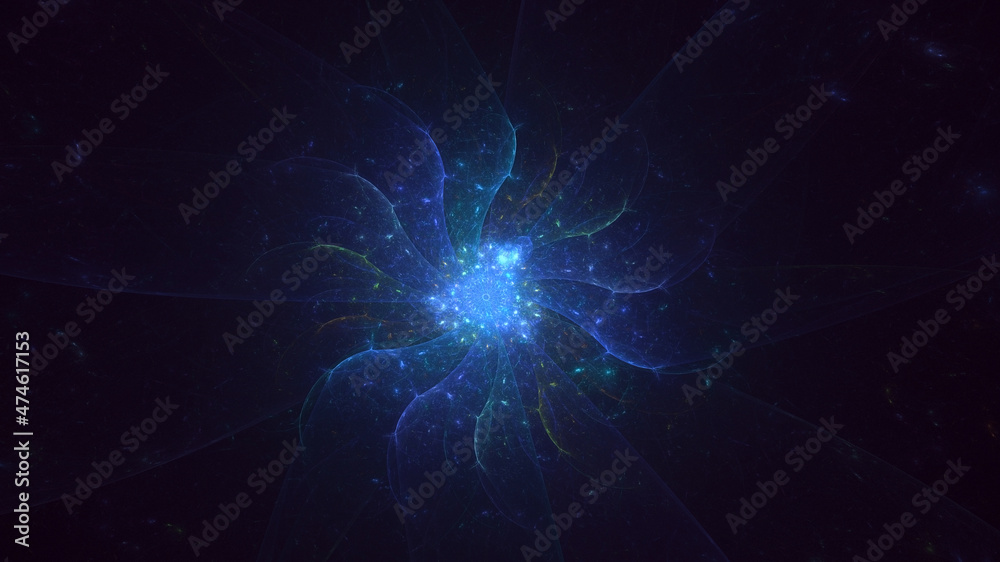 Obraz premium 3D rendering abstract round light background