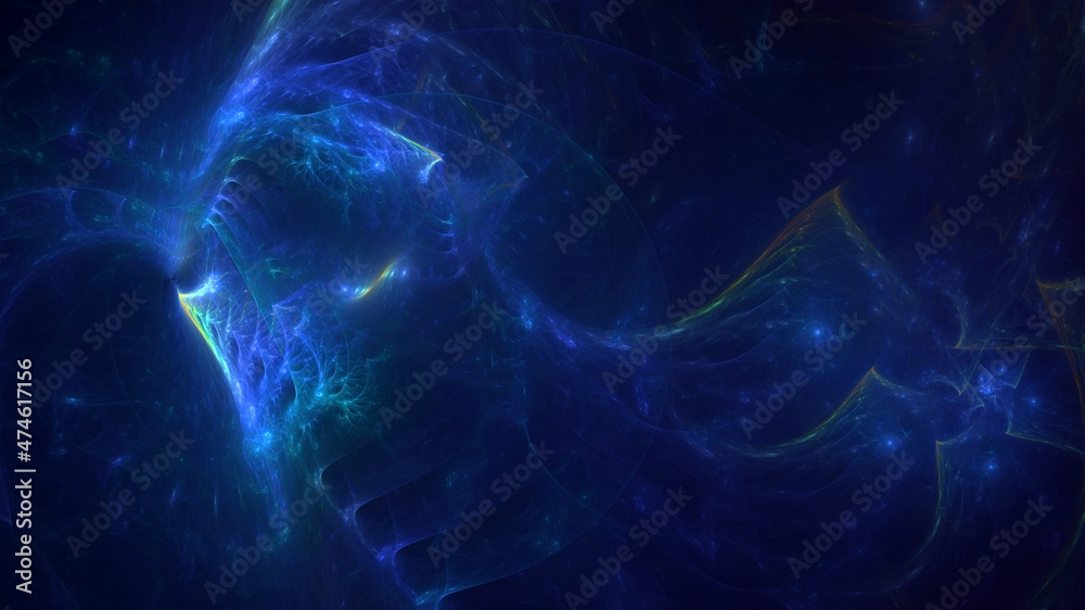 3D rendering abstract technology fractal background
