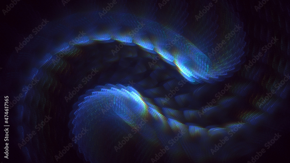 Fototapeta 3D rendering abstract technology fractal background