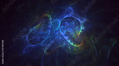 3D rendering abstract technology fractal background 