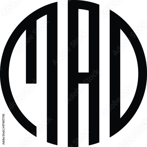 mad monogram logo concept

