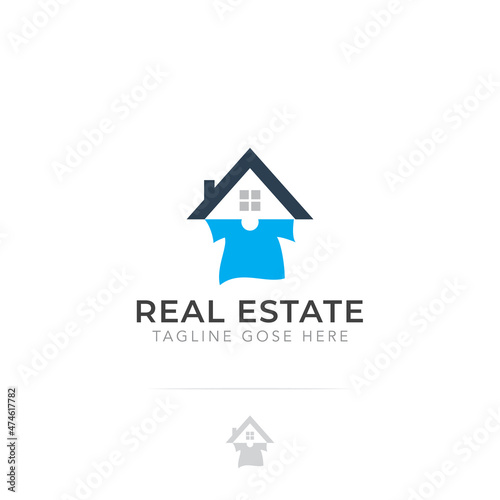 Free Download T-shirt Real Estate Logo. Home Logo Design Template Element - GFXLoad