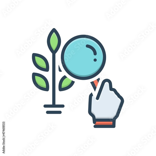 Color illustration icon for researchers