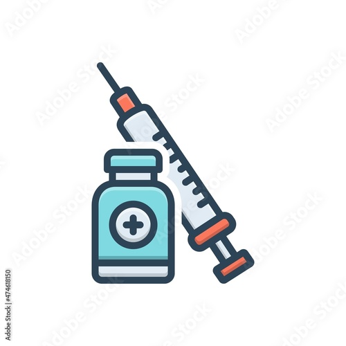 Color illustration icon for clinical