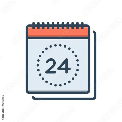Free Download Color illustration icon for date - GFXLoad
