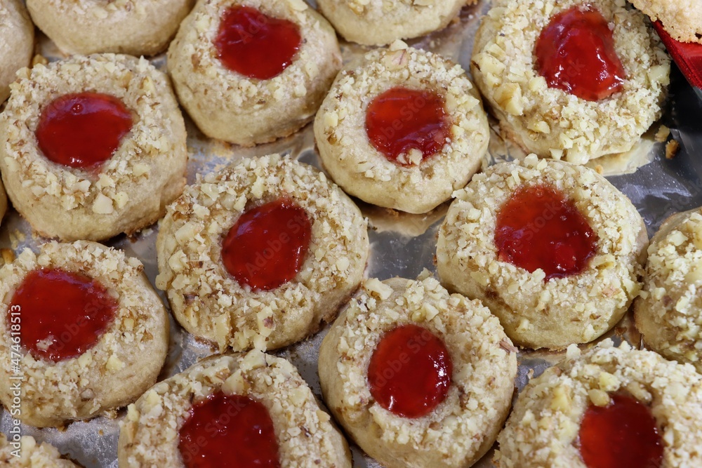 cookies with jam and sugar