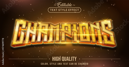 Foto Editable text style effect - Champions text style theme.