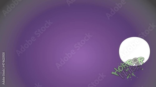 horror night with moon on abstract background