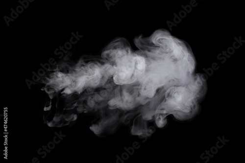 gray smoke on black background