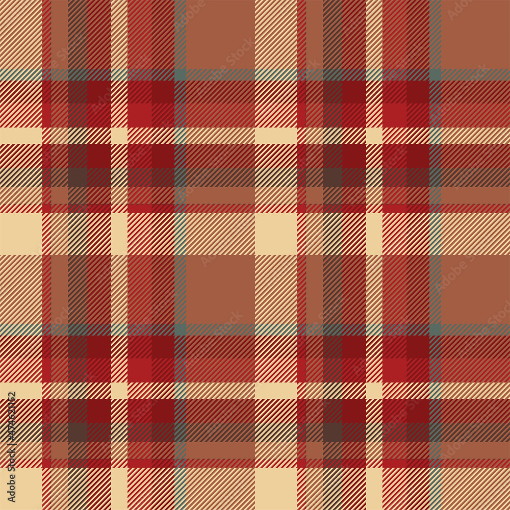 Tartan scotland seamless plaid pattern vector. Retro background fabric. Vintage check color square geometric texture.