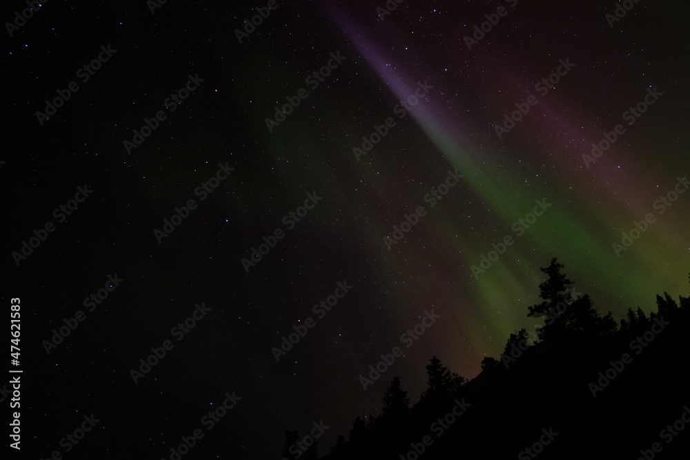 Colorful Auroras, Canada - Alberta, Banff National Park