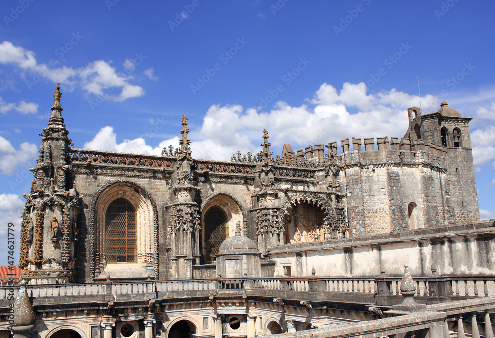 Top of Dom Joao III Cloister in Templar Convent of Christ, Tomar, Portugal