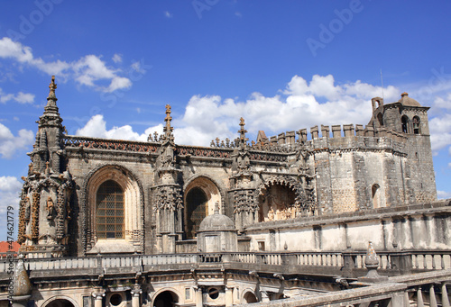 Top of Dom Joao III Cloister in Templar Convent of Christ, Tomar, Portugal photo