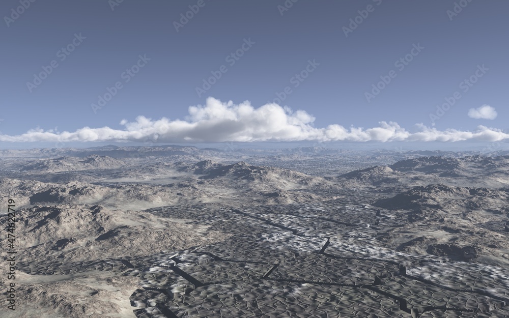 Naklejka premium 荒涼とした大地