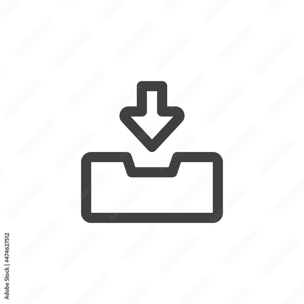 Inbox arrow line icon Inbox arrow line icon