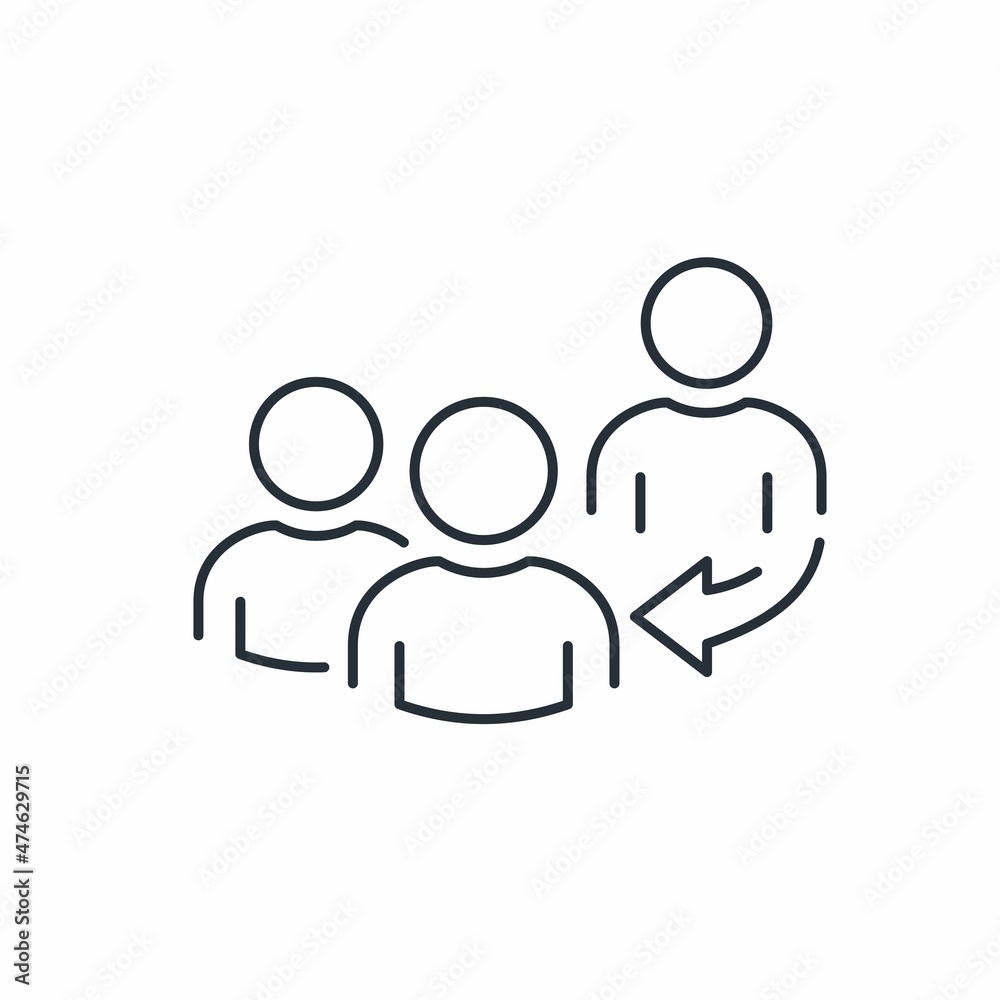 Complement, strengthen the team. Additional specialist, player. Vector linear icon isolated on white background. Complement, strengthen the team. Additional specialist, player. Vector linear icon isolated on white background.