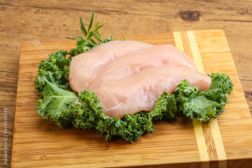 Raw small chicken fillet for cooking Raw small chicken fillet for cooking
