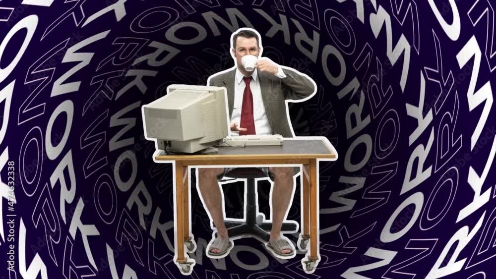 custom made wallpaper toronto digitalFunny man typing text on a computer keyboard. Freelancer or office worker writing letters, using internet at home. 4k. Stop motion design, 2D animation. Business concept