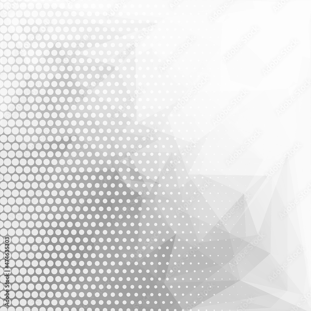 .Abstract gray geometric polygonal with dotted background