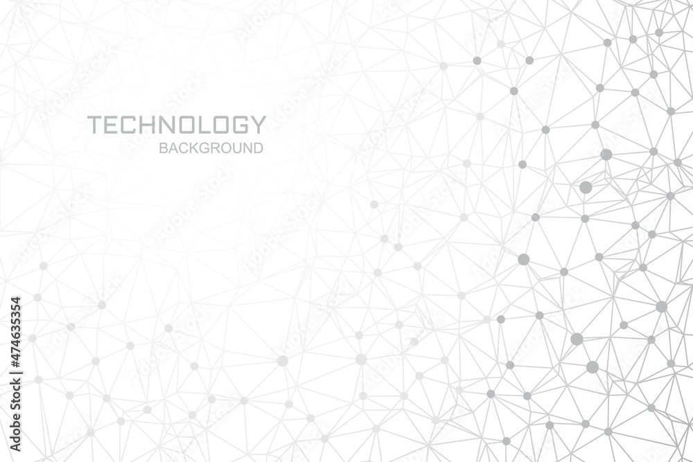 .Connecting lines polygon digital technology background