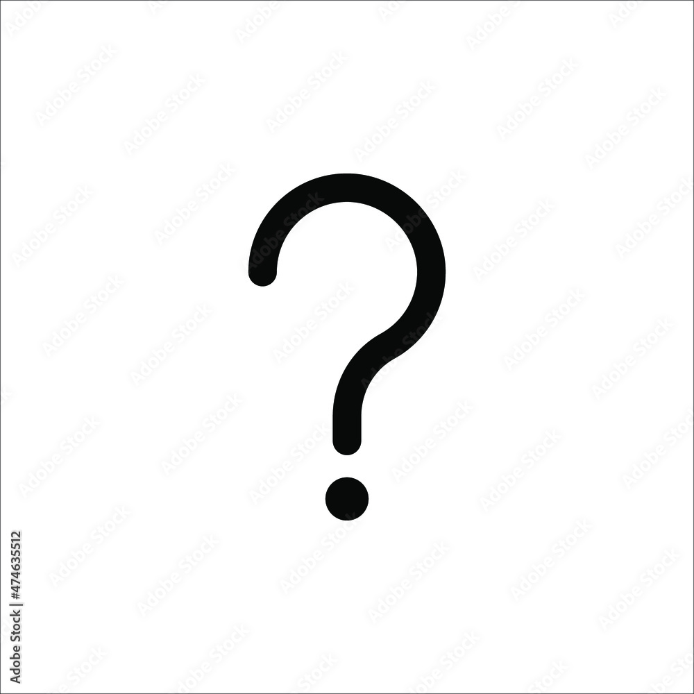 Question icon, Question mark icon symbol vector illustration on white background Question icon, Question mark icon symbol vector illustration on white background