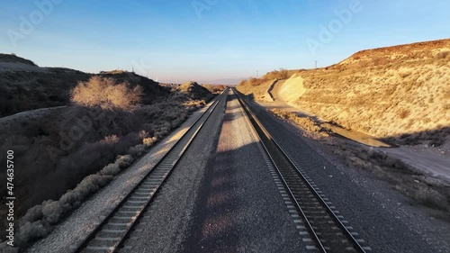 Awesome Shot at Railway in Bluffdale Utah, Going Forward Aerial photo