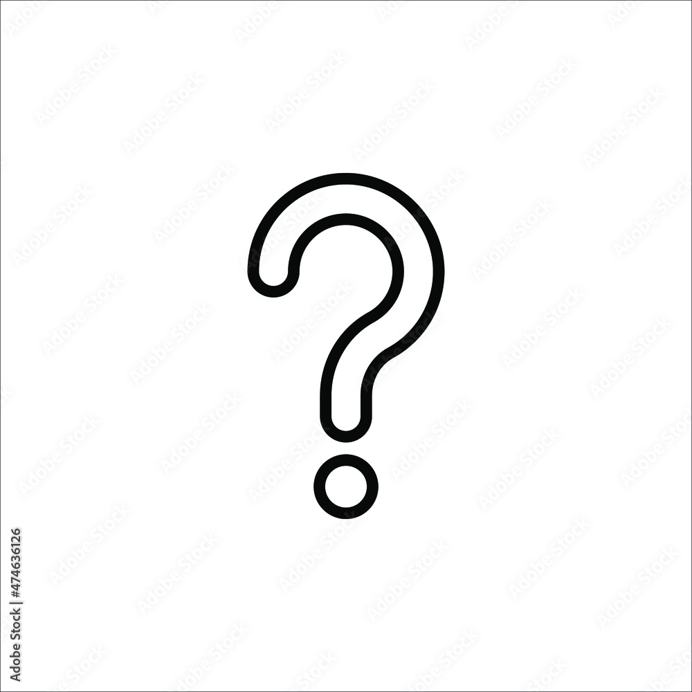 Question icon, Question mark icon symbol vector illustration on white background Question icon, Question mark icon symbol vector illustration on white background