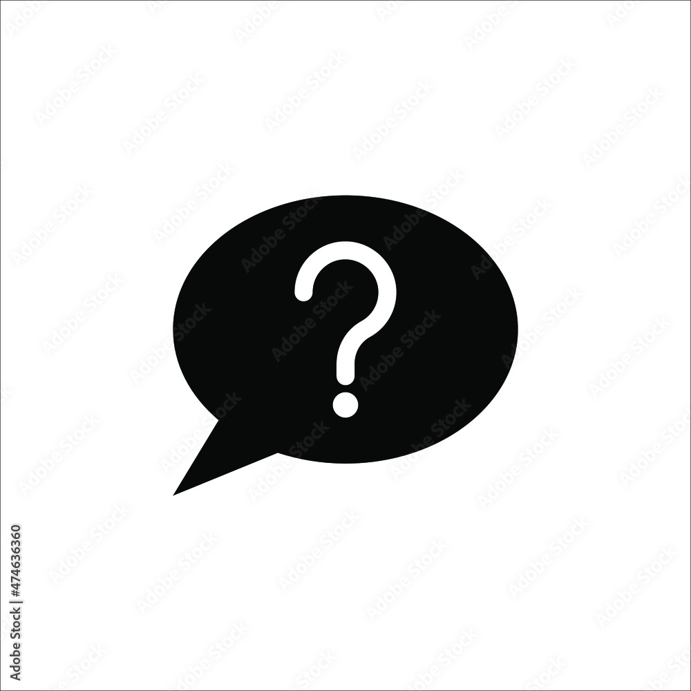Question icon, Question mark icon symbol vector illustration on white background Question icon, Question mark icon symbol vector illustration on white background