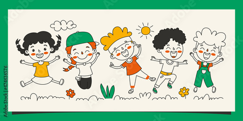 Hand Drawn Cartoon Line Art