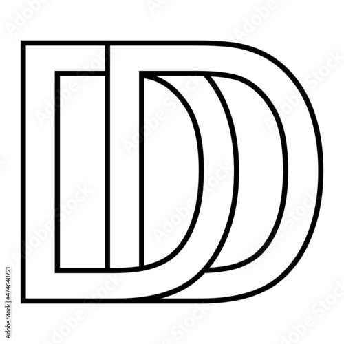 Logo sign dd icon, sign int...