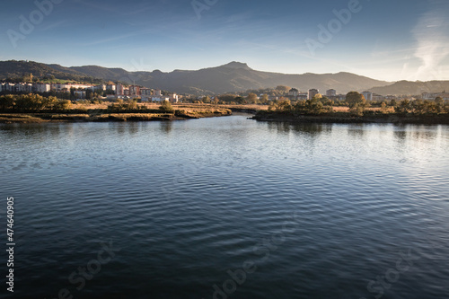 Fototapeta Naklejka Na Ścianę i Meble -  Peaceful nature by the river - creative background	 - basque country
