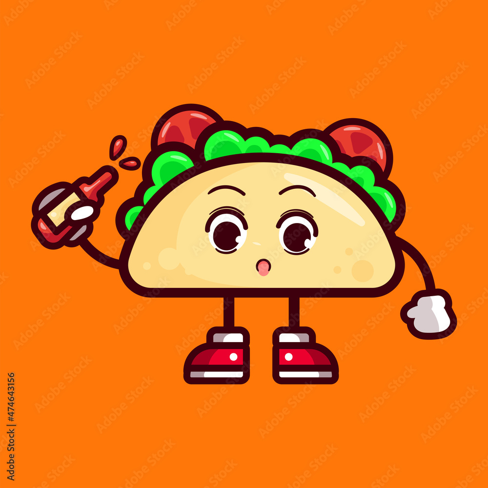 cute taco food character vector cute taco food character vector