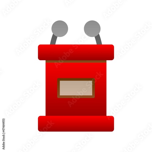 Lectern Flat Vector Icon Design