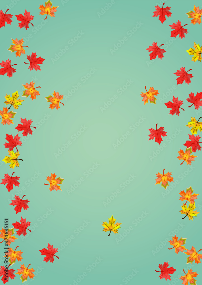 Golden Foliage Background Green Vector. Leaves Isolated Card. Colorful Canadian Floral. Tree Leaf Illustration. Golden Foliage Background Green Vector. Leaves Isolated Card. Colorful Canadian Floral. Tree Leaf Illustration.