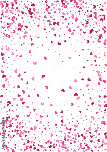 Purple Greeting Heart Texture. Rose Love Frame. Pink Confetti Wedding. Red Elegant Background. Card Wallpaper.