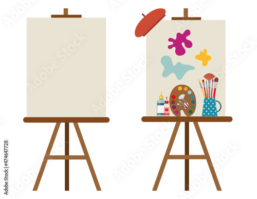 Obraz na płótnie Art Easel Canvas Artist Painting Tripod w salonie