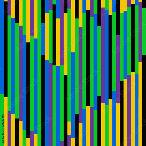 Seamless geometric pattern of stripes of bright colors. Vector background for modern minimalist design