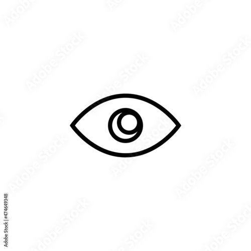 eyes flat icon vector illustration