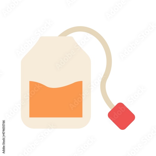 Tea Bag Flat Vector Icon Design