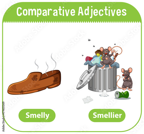Comparative Adjectives for word smelly