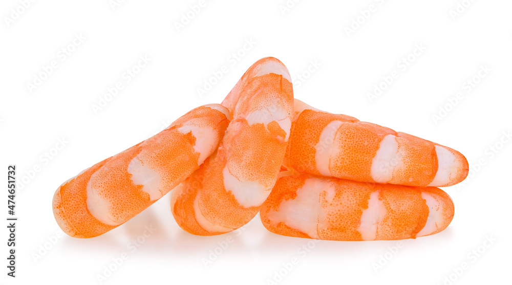 shrimps isolated on a white background shrimps isolated on a white background