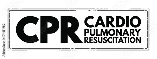 CPR - Cardiopulmonary Resuscitation acronym, medical concept background