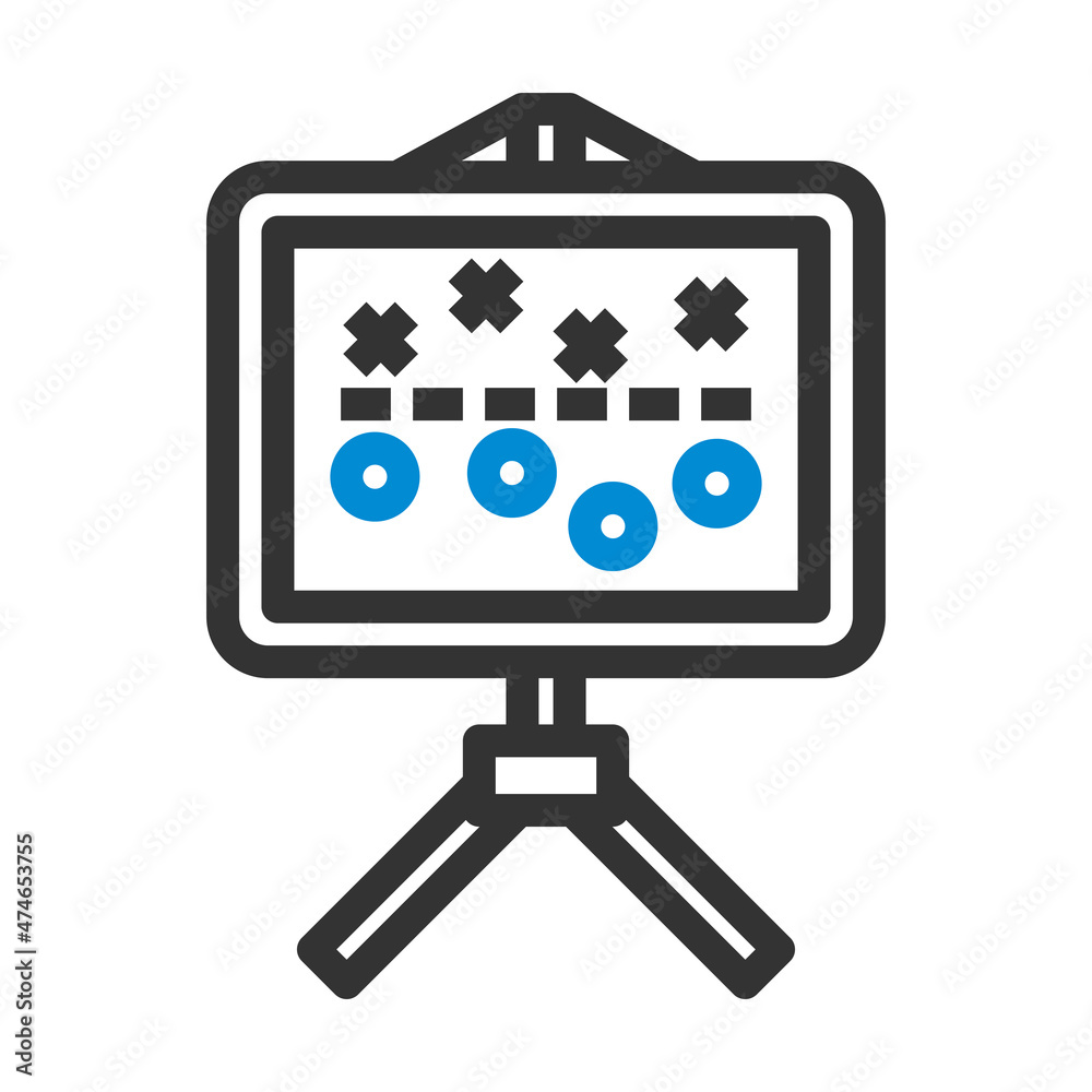 American Football Game Plan Stand Icon American Football Game Plan Stand Icon