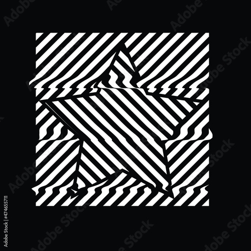 Glitch distorted geometric shape . Minimal art design . Destroyed melting logo . Trendy defect error shapes . Glitched design element .Broken effect .vector 