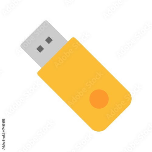 Usb Drive Flat Vector Icon Design