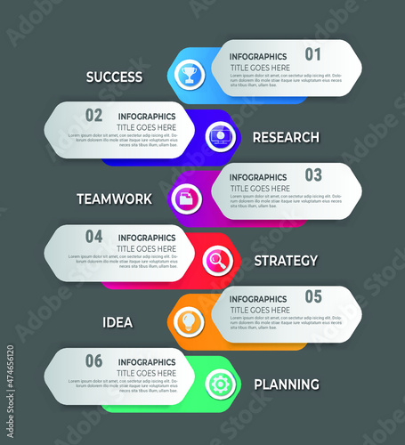 Infographic Step Value Stream Map Multipurpose use for Business, Ecology design templates